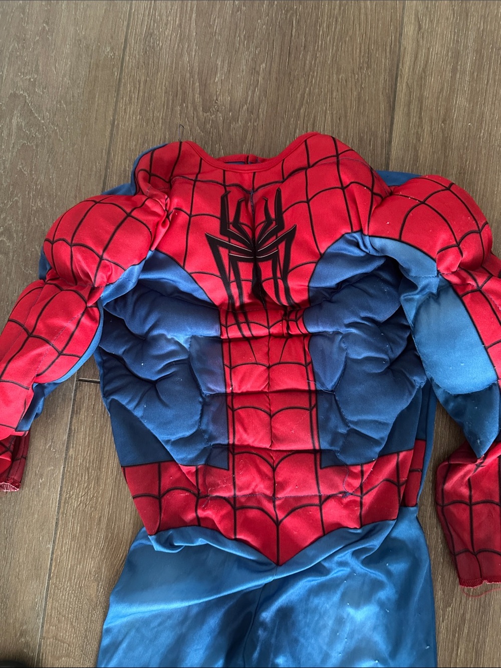 Marvel Red and Blue Spider Muscle Chest Kids Costume. Size M, - Picture 2 of 4
